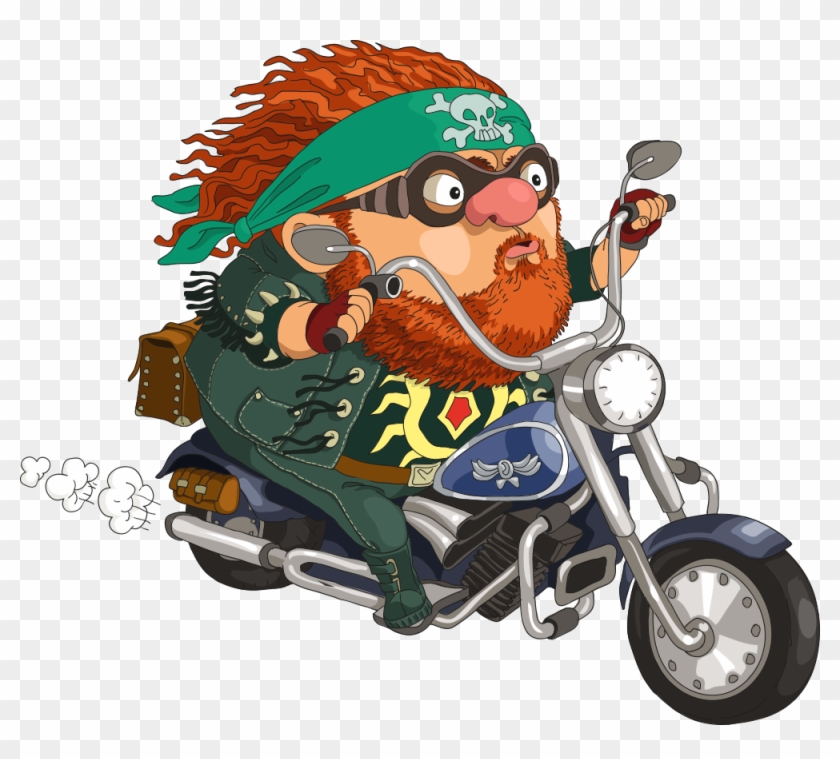 Motorcycle Cartoon Stock Photography Clip Art - Cartoon Character Riding Motorcycle #714735