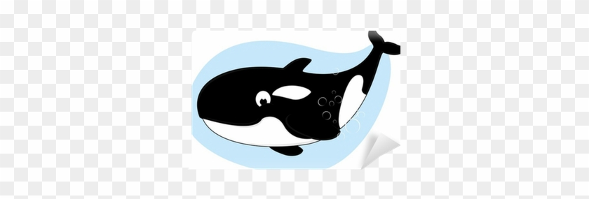 Killer Whale Vector Illustration Wall Mural • Pixers® - Kosatka Clipart #714836