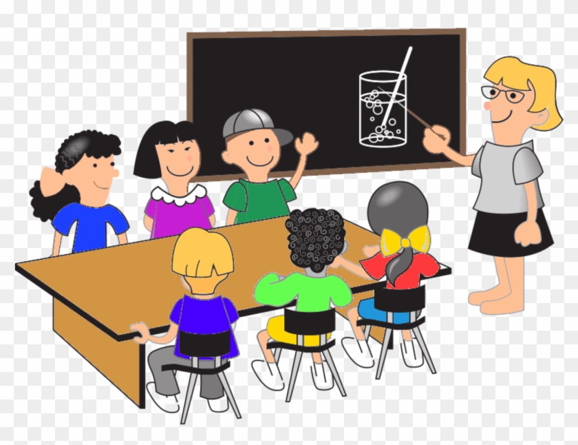 College Students Clip Art Png - Students At Desks Clipart #714866