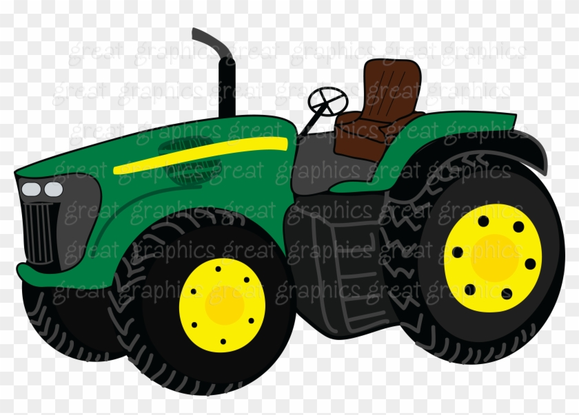 Free John Deere Tractor Clipart - Cartoon John Deere Tractor #714876
