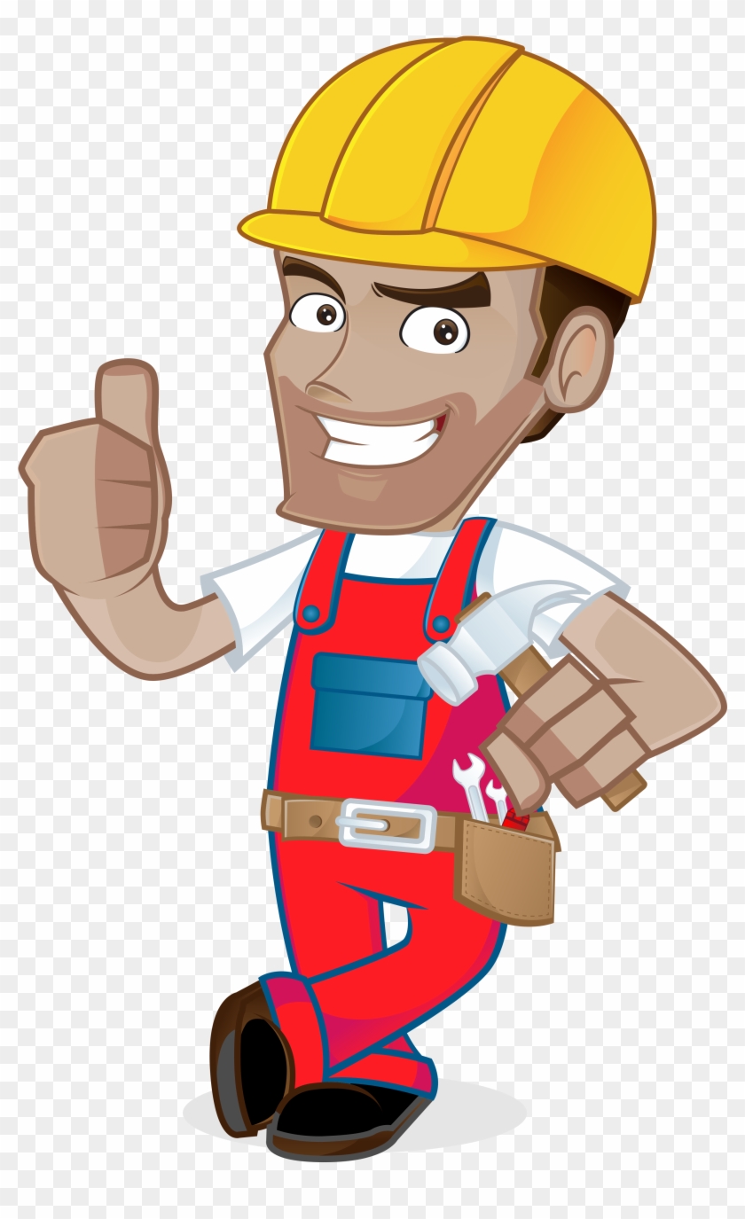 Bigstock Handyman Leaning Holding Hamme 112214738 1 - Clip Art #714967