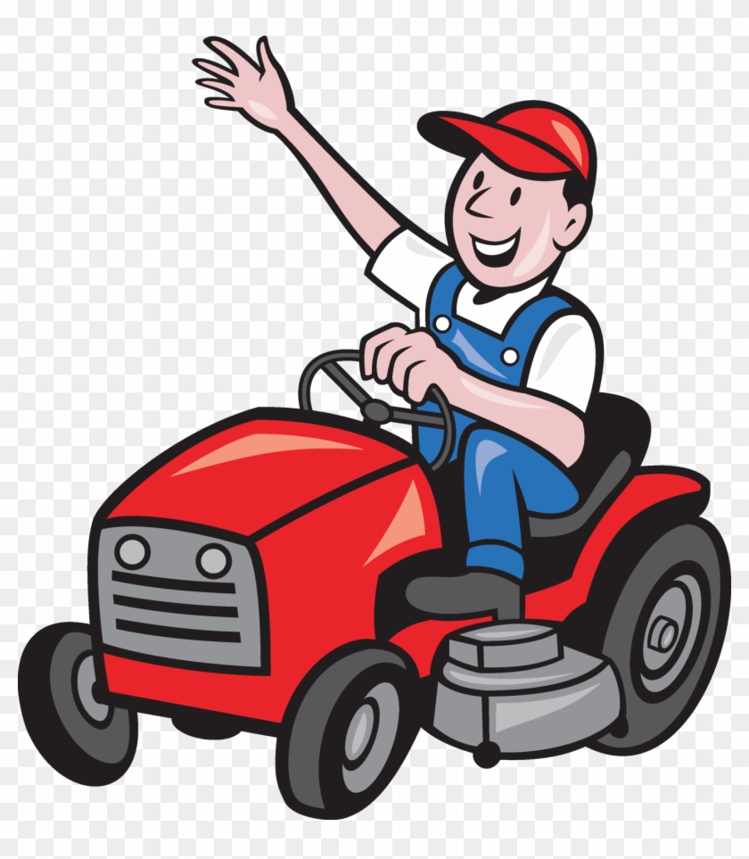 Ride On Lawn Mower Clipart #714979