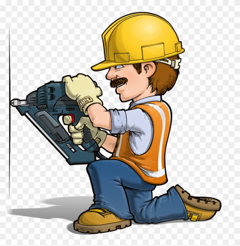 Cartoon Handyman Stock Illustration Illustration - Construction Worker Nailer #715082