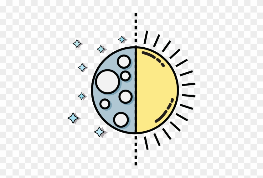 Eclipse Of Moon And Sun - Vector Graphics #715207