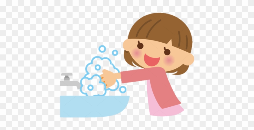 Discuss Covering Coughs And Sneezes To Prevent Germs - Child Washing Hands Clipart #715226