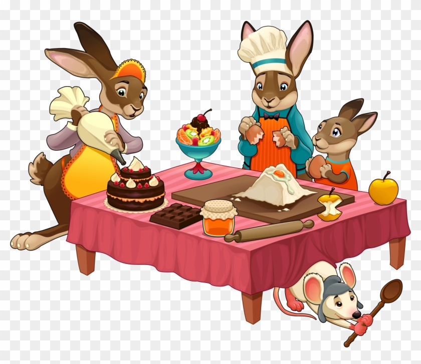 Candy Apple Cooking Rabbit Illustration - Candy Apple Cooking Rabbit Illustration #715353