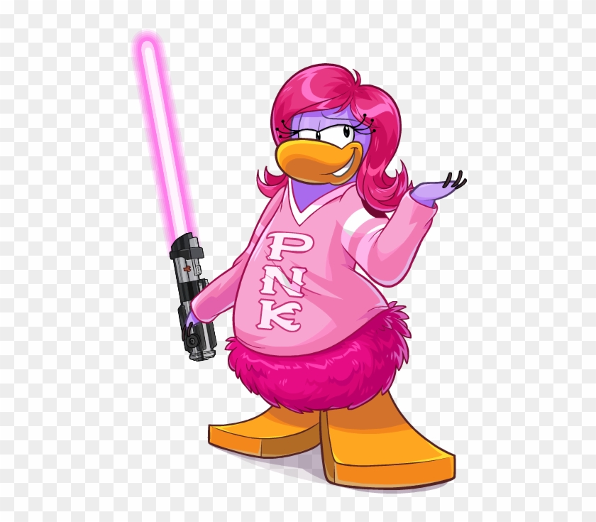 Pnk Member With Lightsaber - Club Penguin Monsters University Pnk #715397