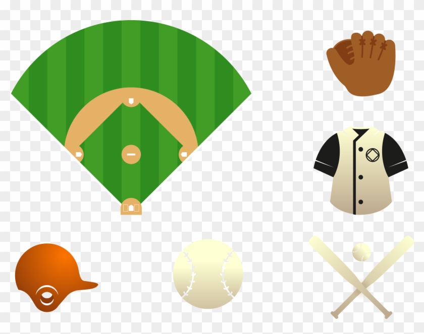 Vector Illustration Baseball Supplies 2557*1898 Transprent - Vector Illustration Baseball Supplies 2557*1898 Transprent #715425
