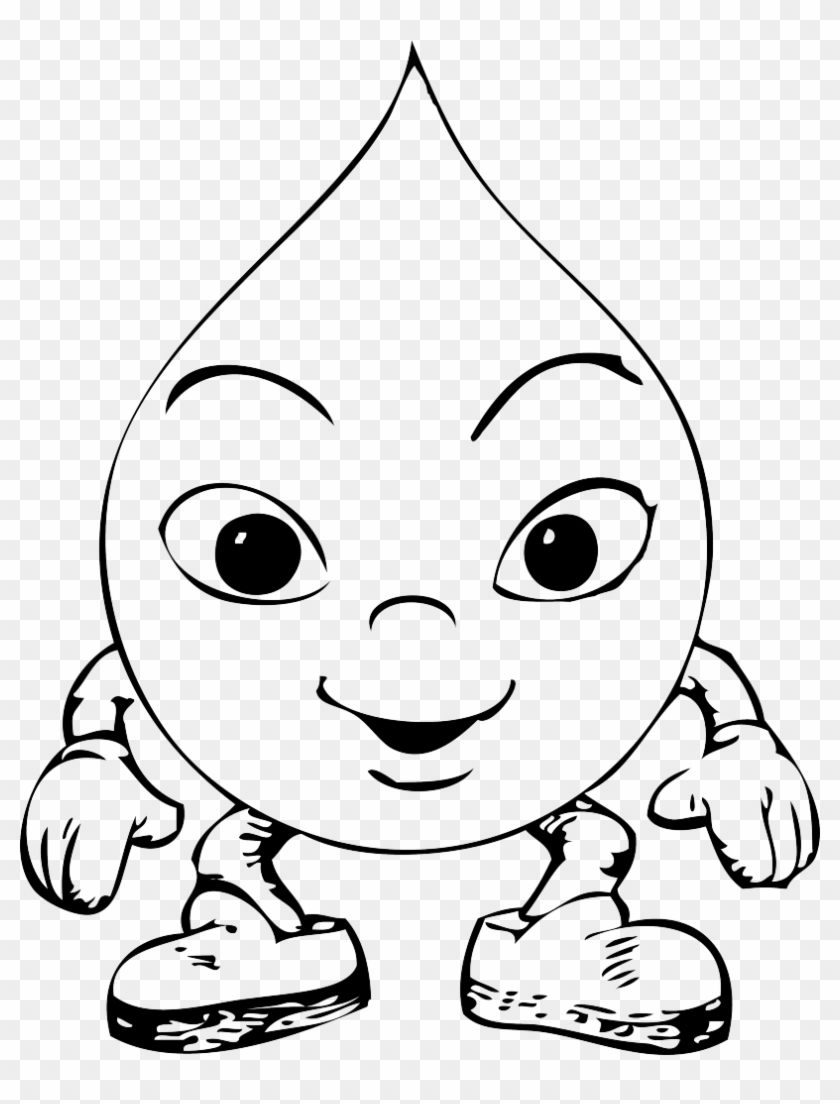 Extremely Creative Water Coloring Pages Drop Printable - Cartoon Raindrop #715418