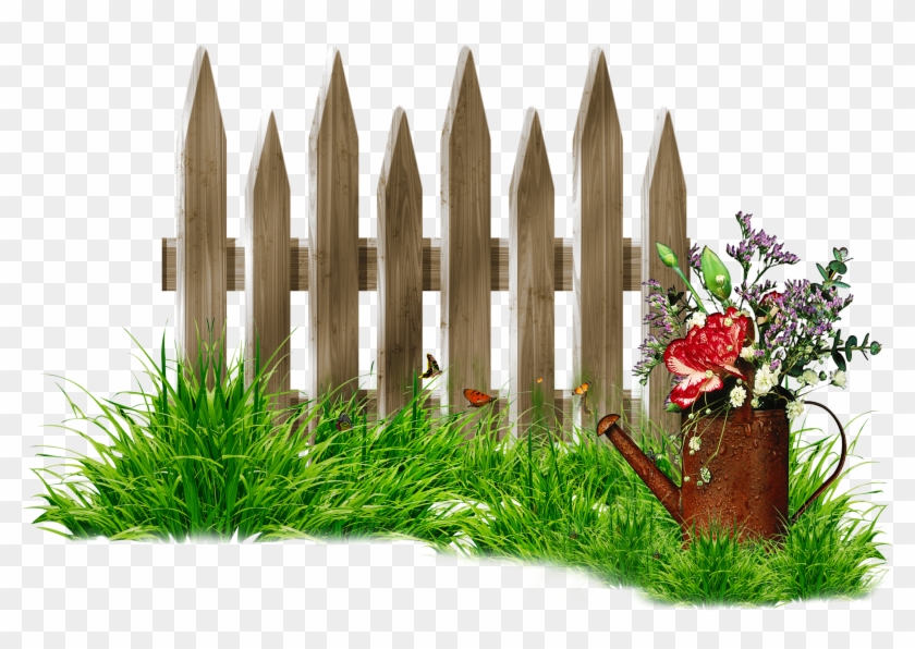 Fence Garden Lawn Clip Art - Fence Clipart Transparent #715622