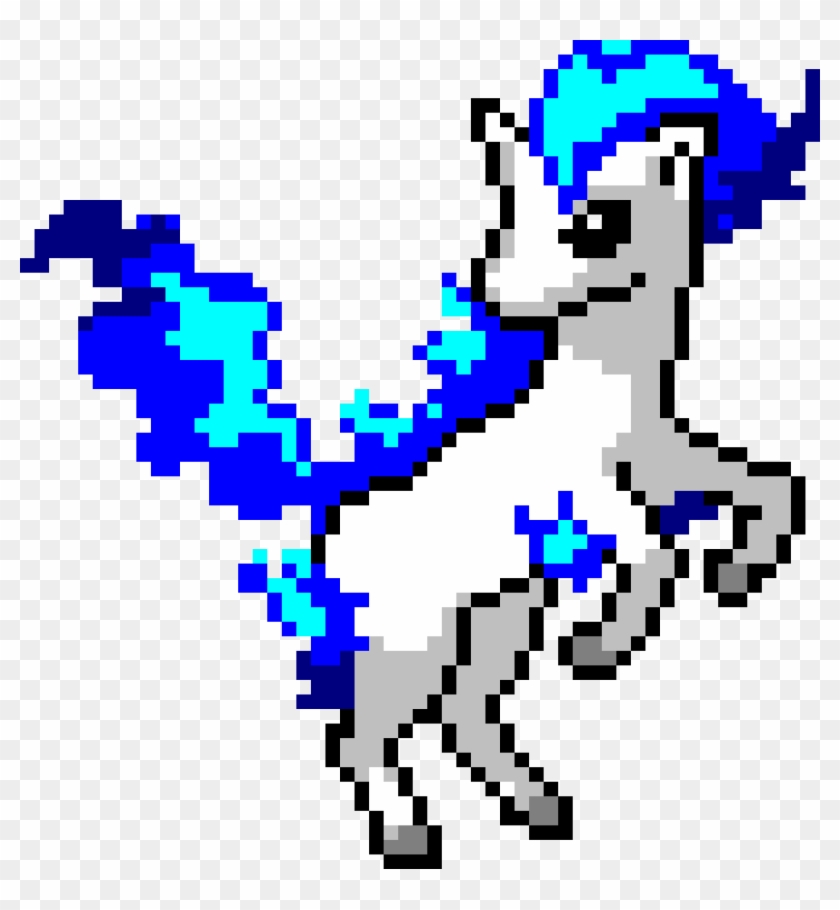 Altered Soul Silver / Heart Gold Ponyta Sprite - Ponyta Pixel Art Grid #715756