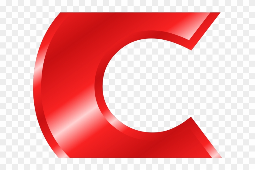 C Clipart Red Letter - Alphabet #715913