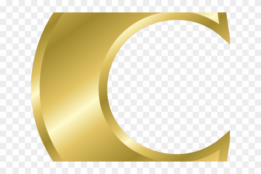C Clipart Gold - Circle #716055