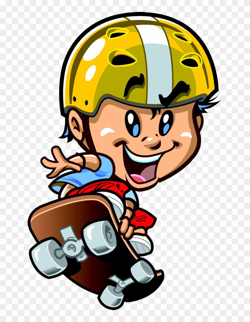 Skateboarding Cartoon Clip Art - Skateboarding Cartoon Clip Art #716345