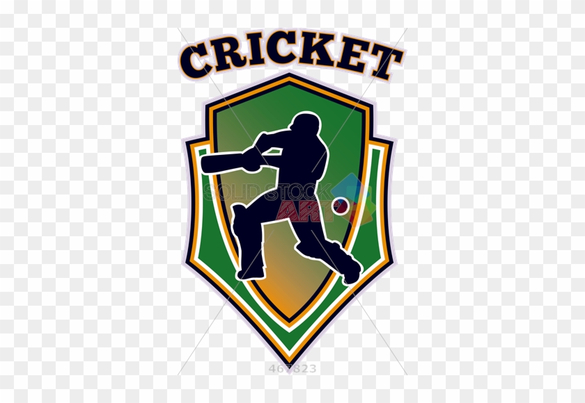 Stock Illustration Of Illustrated Cricket Player Silhouette - Stock Illustration Of Illustrated Cricket Player Silhouette #716605