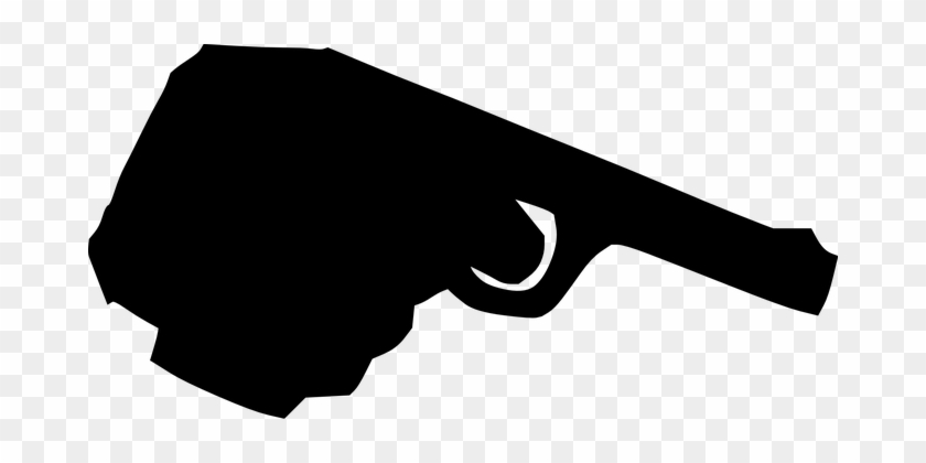 Handgun, Pistol, Revolver, Gun, Weapon - Hand Holding Gun Silhouette #716830