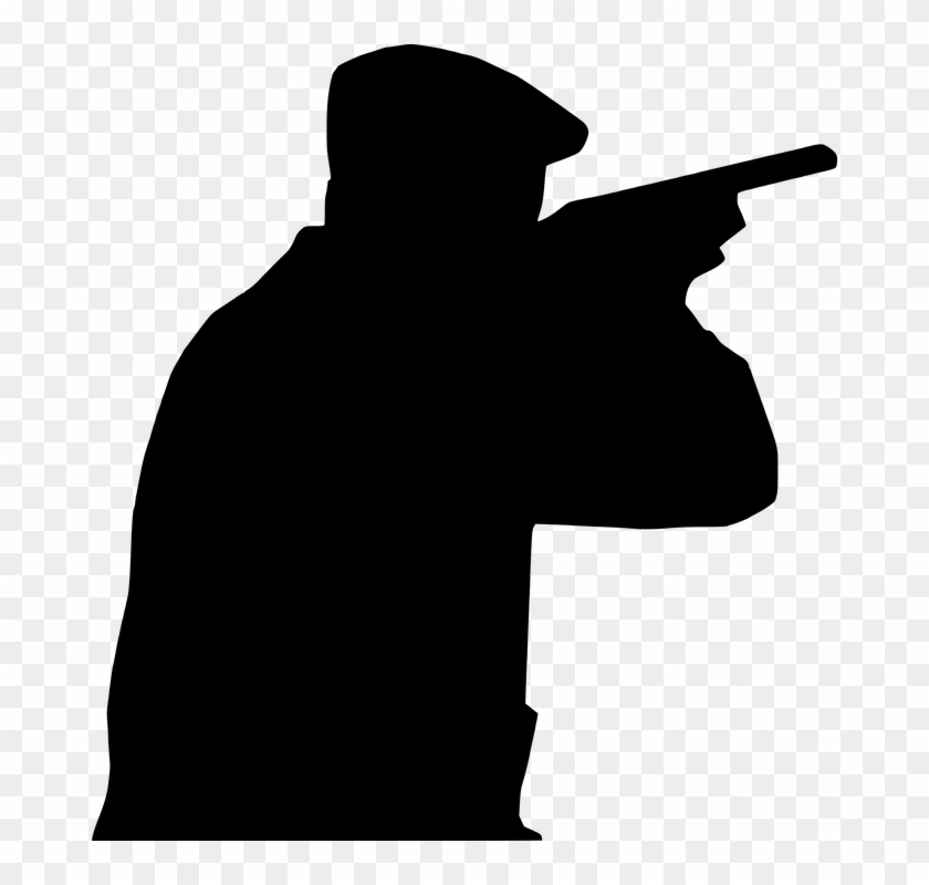 Silhouette, Hunting, Weapon, Shotgun, Icon, Isolated - Svg Pointer #716879