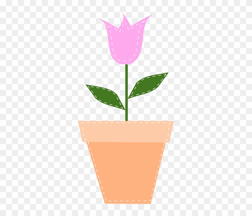 Tulip March, Flower, Pink, Spring, Gift, Pot, Easter, - Mothers Day Border Clip Art #717161
