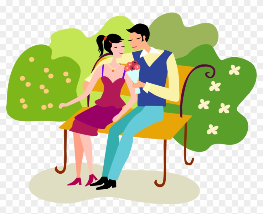 Vector Illustration Of Romantic Couple In Relationship - Make Sentences With Enough #717233