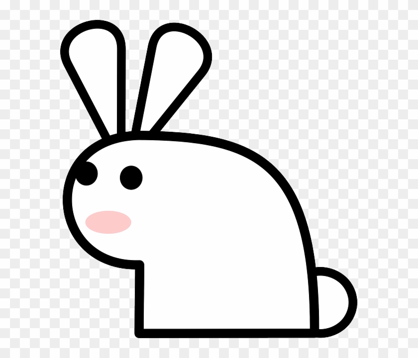 White, Cartoon, Free, Mammals, Bunny, Cute - Rabbit Clip Art #717257