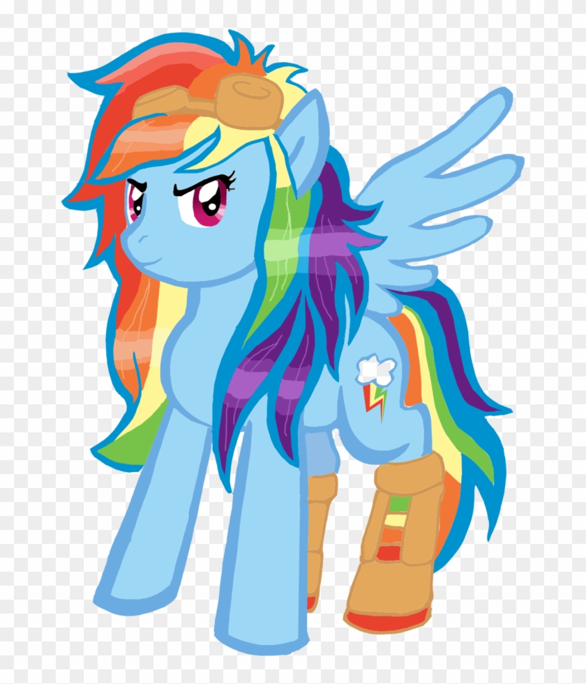 Lotothetrickster Rainbow Dash With Long Hair By Lotothetrickster - Hairstyle #717405