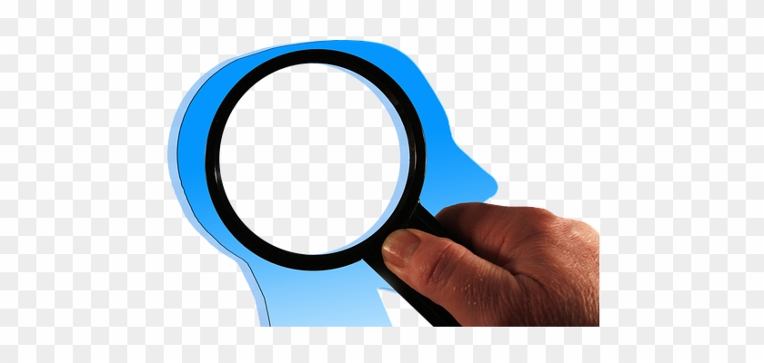 Brain Head Magnifying Glass Search Think T - Soap Bubble Question Mark Png #717412