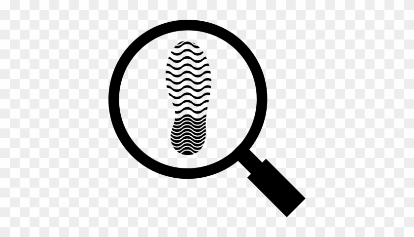 Shoe Footprint Under Observation With A Magnifier Tool - Magnifying Glass Icon Transparent #717448