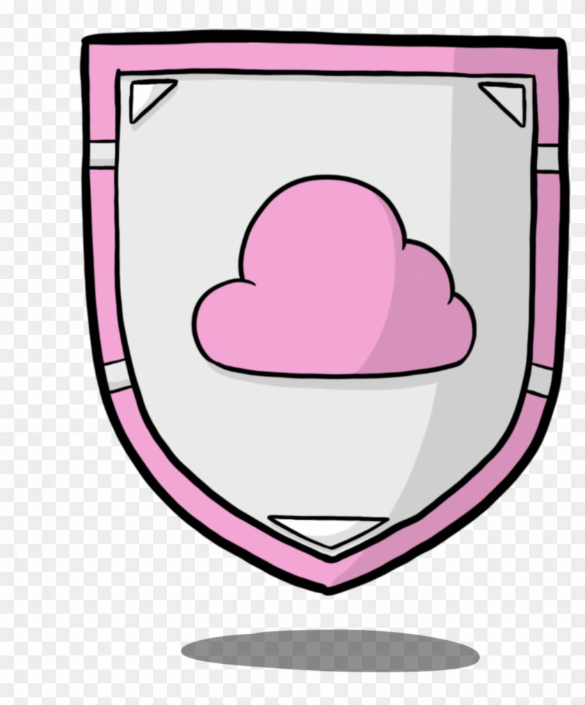 Cloud Dr Logo With Pink Shield And Cloud - Remote Backup Service #717656