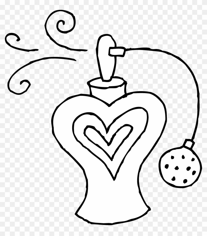 Perfume Bottle Line Art Free - Perfume Bottle Coloring Pages #718070