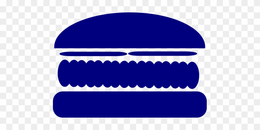 Hamburger Burger Fast Food Food Cheeseburg - Burger Silhouette #718085
