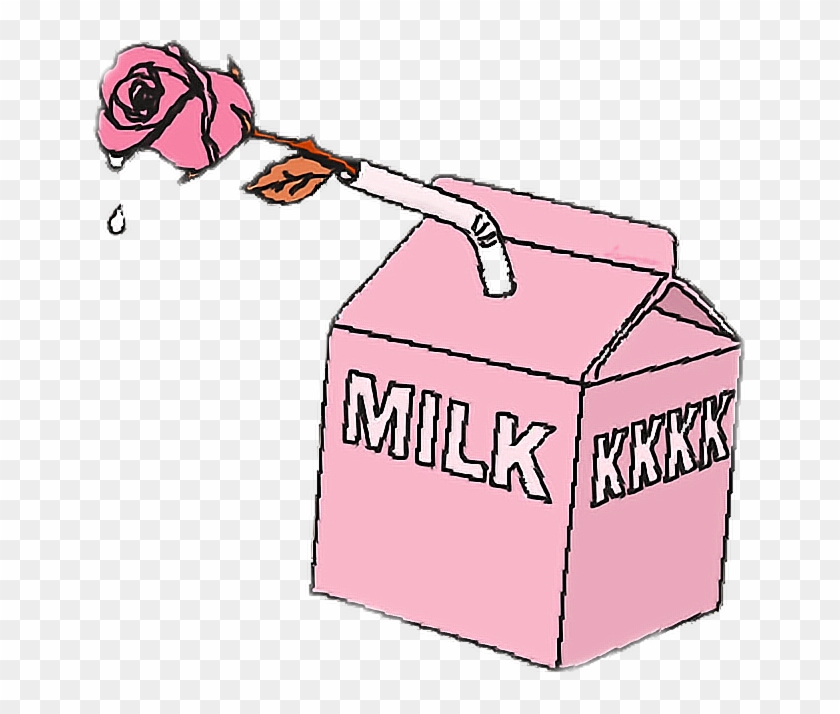 Milk Rose Cigarette Pinkfreetoedit - Grunge Pink Aesthetic Transparent #718163