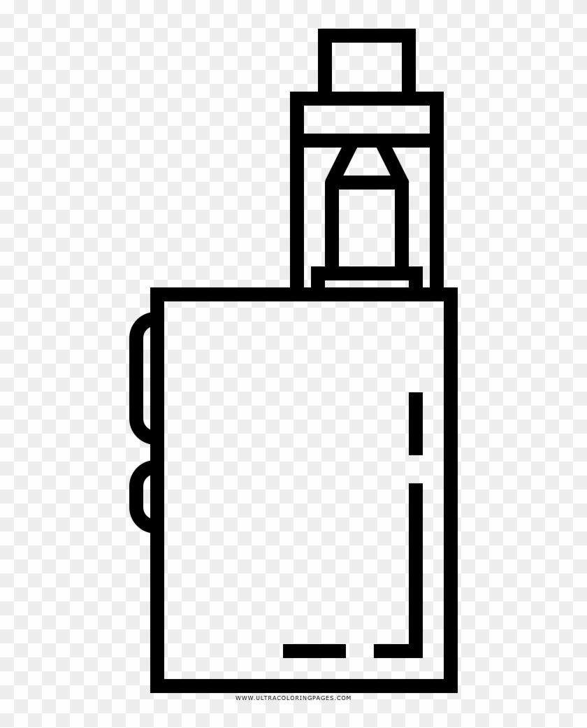 Electronic Cigarette Coloring Page - Vape Mod Png #718165