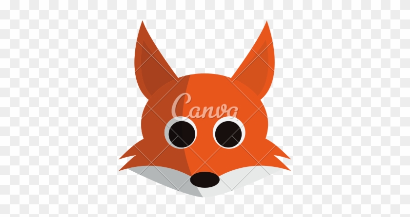 Fox Face Cartoon - Icon #718408