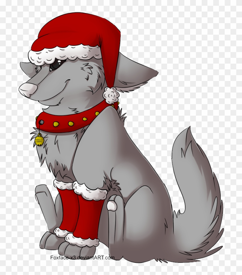 Christmas Dog Psd By Foxface-x3 - Illustration #718474