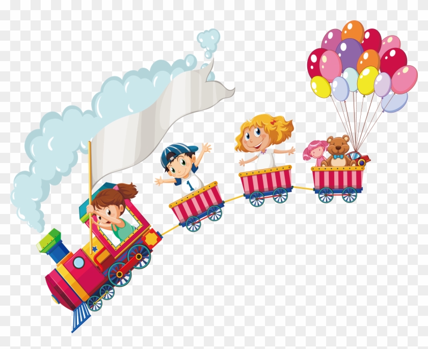 Drawing Stock Illustration Child Illustration - Children Train Png #718731