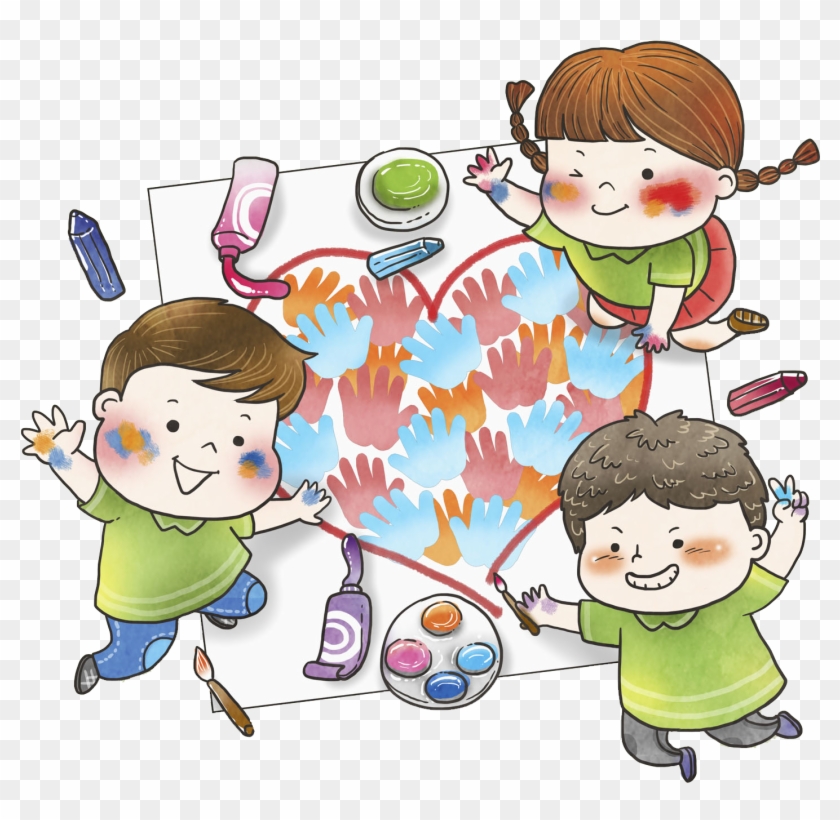 Painting Child Illustration - Cartoon #718777