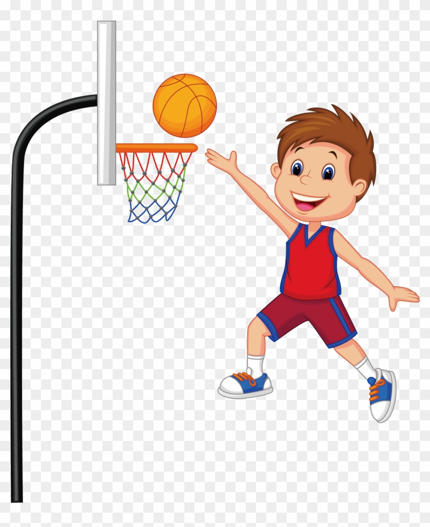 Basketball Sport Child Clip Art - Basketball Sport Child Clip Art #718949