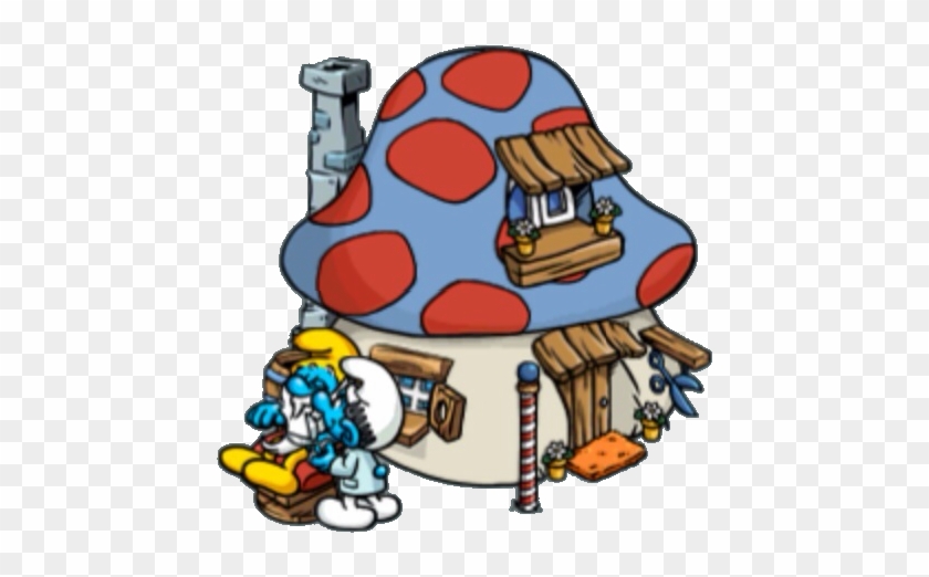 Smurf Barber Hoouse - Smurf Village Houses #719090