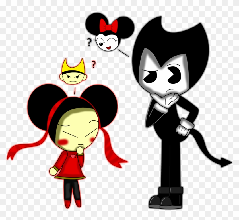 Pucca Meets Bendy The Ink Devil By Puccalover345 - Drawing #719125