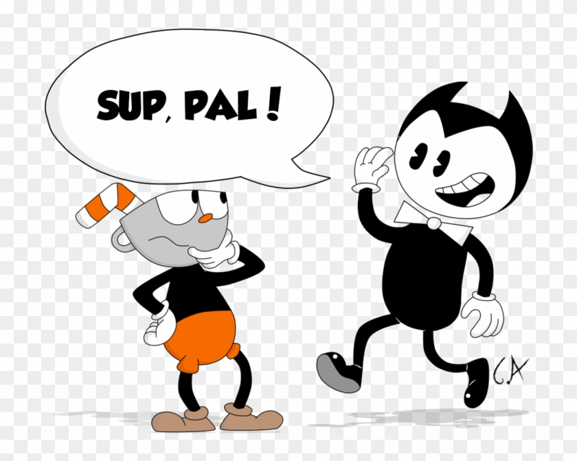Prettyxthexartist 167 13 Cuphead And Bendy By Mrgametv1994 - Cuphead #719215
