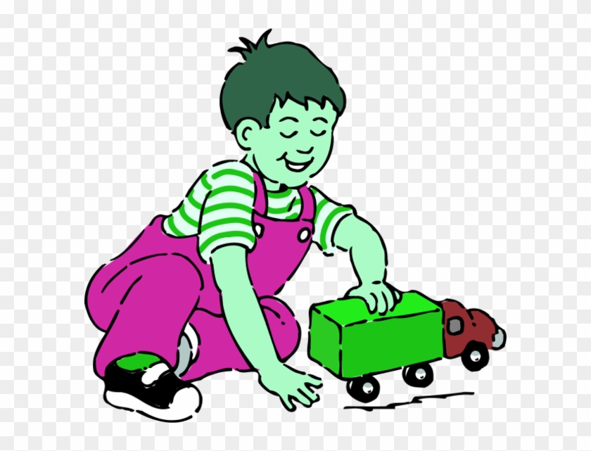 Boy Playing With Toys Clip Art - Children Playing Clip Art #719444