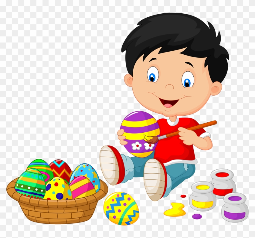 Easter Egg Painting Illustration - Easter Egg Painting Illustration #719501