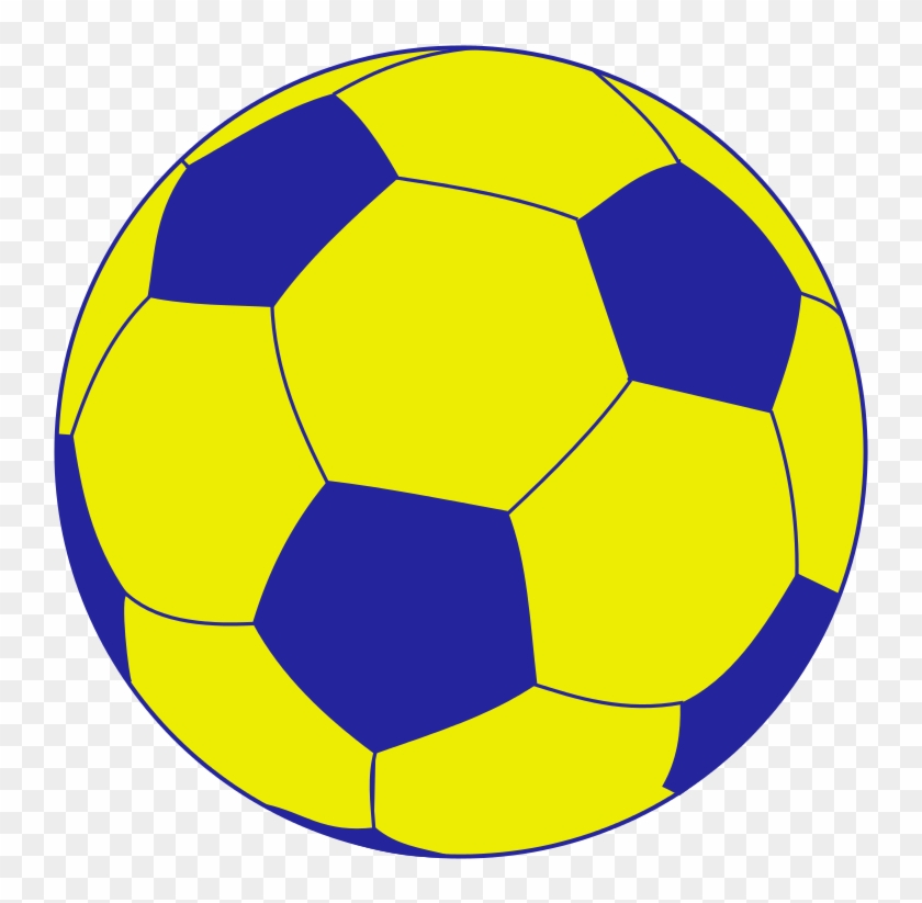 File - Soccerball-yellowblue - Svg - Soccer Ball #719578