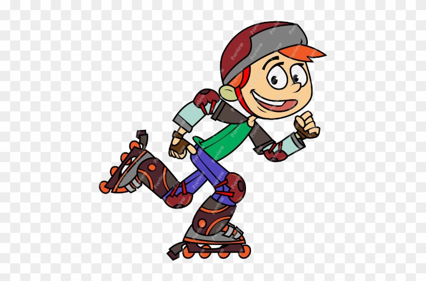 Learn To Inline Skate - Rollerblading Clipart #719701