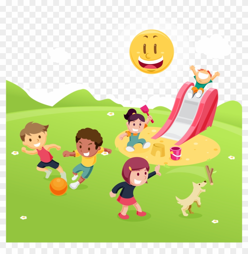 Child Park Game Download Euclidean Vector - Kids In A Park Png #719755