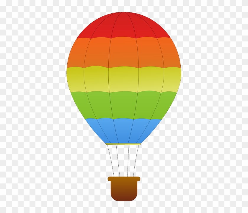 Free Horizontal, Outline, Drawing, Cartoon, Hot, Fly, - Hot Air Balloon Clip Art #719781