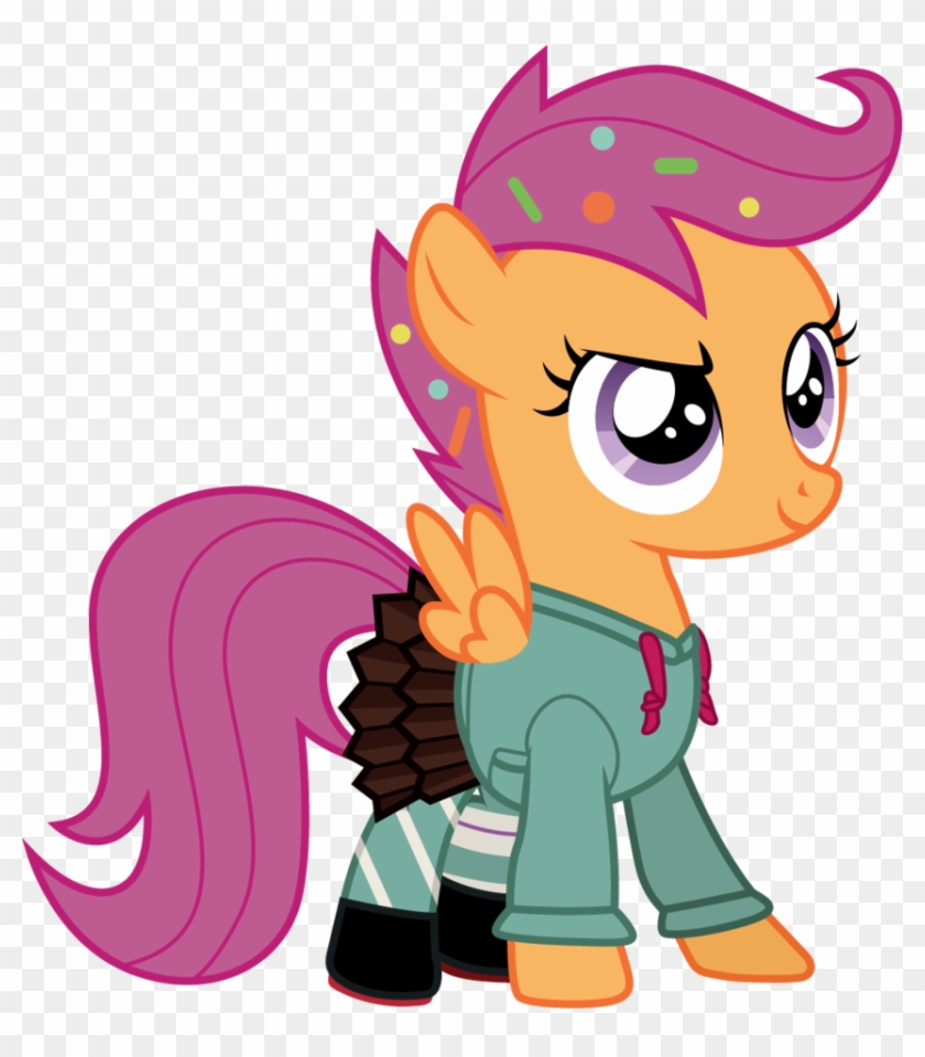 Scootaloo As Vanellope By Cloudyglow - Cutie Mark Crusaders Scootaloo #719807