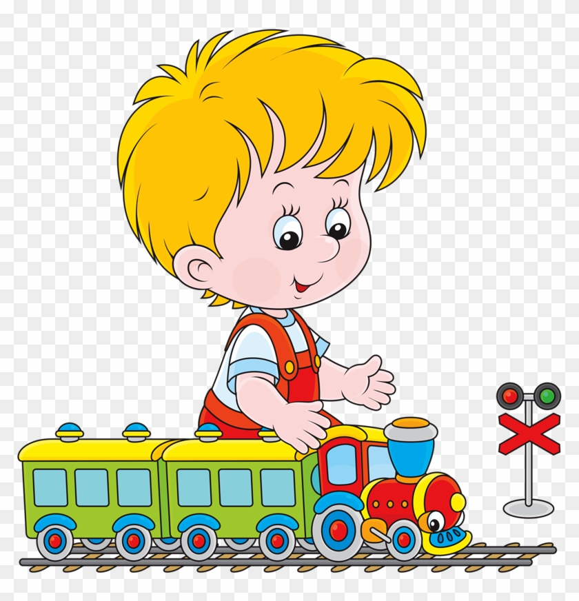 Фото, Автор Soloveika На Яндекс - Boy Playing With Train Cartoon #719850