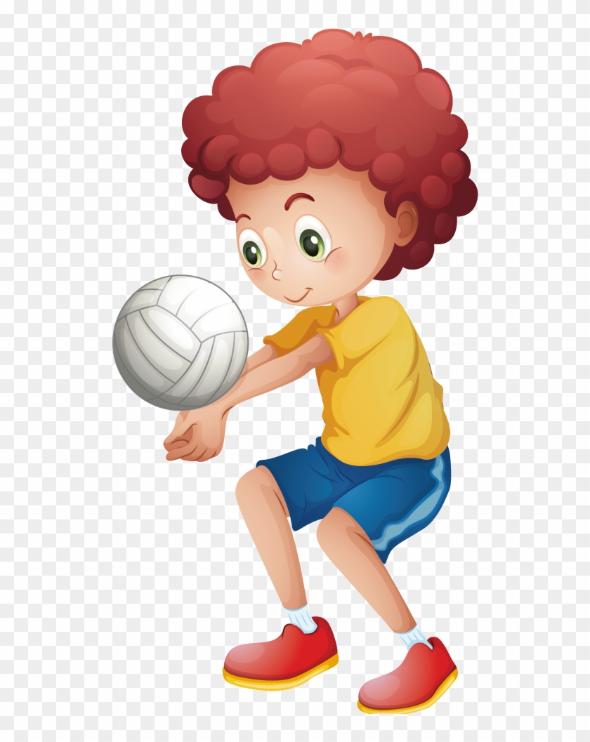 Sport Child Volleyball Illustration - Sport Child Volleyball Illustration #719894