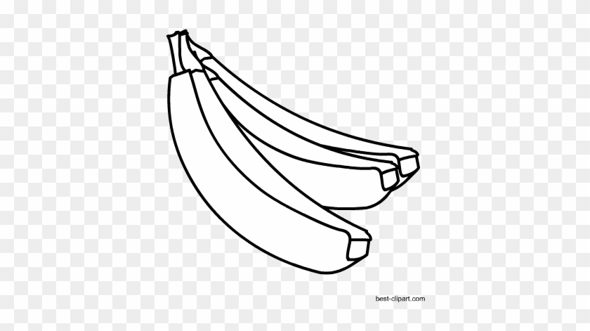 Black And White Bananas Clip Art - Clip Art #719860